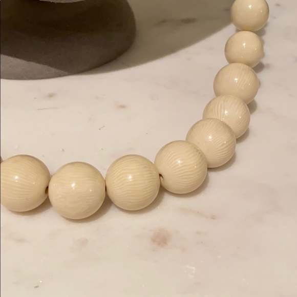 Napier Graduating White Beaded Necklace - Picture 3 of 11